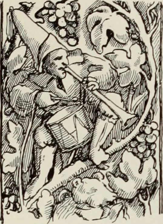 An illustration from Holbeins Totentanz und seine Vorbilder, 1897, leaf 202