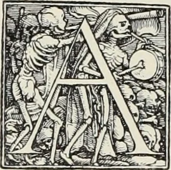 An illustration from Holbeins Totentanz und seine Vorbilder, 1897, leaf 203