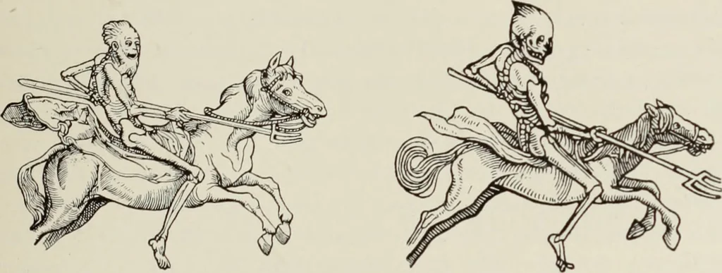 An illustration from Holbeins Totentanz und seine Vorbilder, 1897, leaf 220