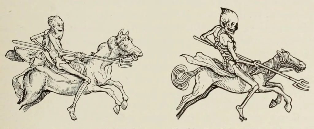 An illustration from Holbeins Totentanz und seine Vorbilder, 1897, leaf 221