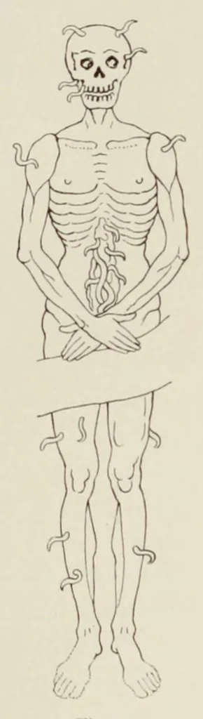 An illustration from Holbeins Totentanz und seine Vorbilder, 1897, leaf 27