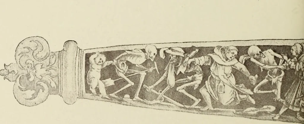 An illustration from Holbeins Totentanz und seine Vorbilder, 1897, leaf 315