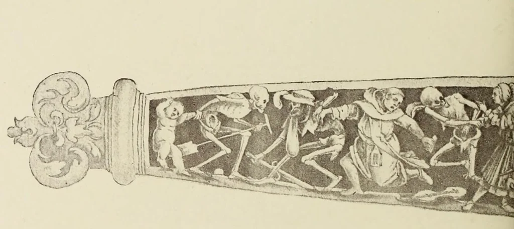 An illustration from Holbeins Totentanz und seine Vorbilder, 1897, leaf 316