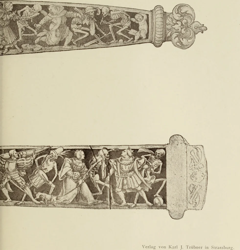 An illustration from Holbeins Totentanz und seine Vorbilder, 1897, leaf 316