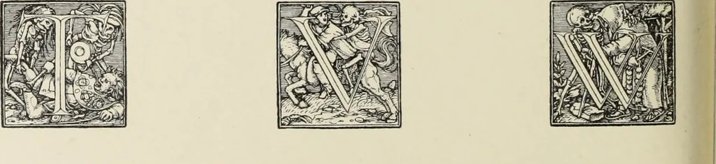 An illustration from Holbeins Totentanz und seine Vorbilder, 1897, leaf 319