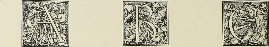 An illustration from Holbeins Totentanz und seine Vorbilder, 1897, leaf 319