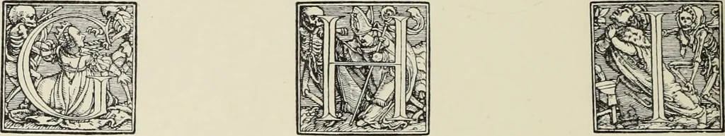 An illustration from Holbeins Totentanz und seine Vorbilder, 1897, leaf 319