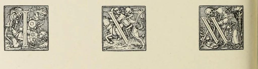 An illustration from Holbeins Totentanz und seine Vorbilder, 1897, leaf 320