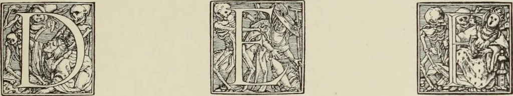 An illustration from Holbeins Totentanz und seine Vorbilder, 1897, leaf 320