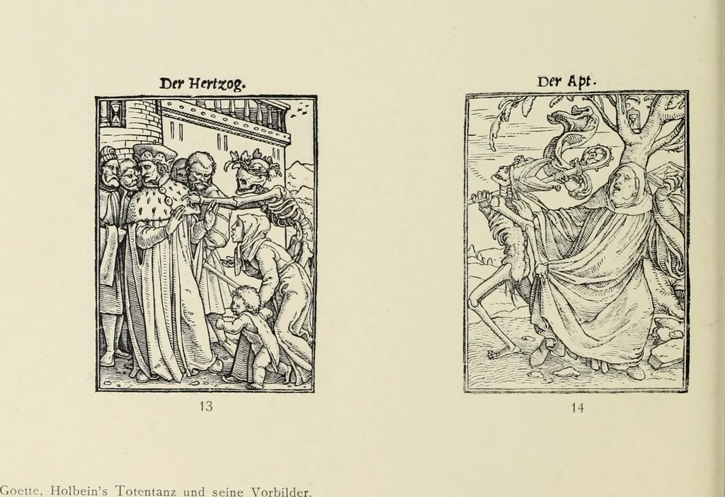 An illustration from Holbeins Totentanz und seine Vorbilder, 1897, leaf 327