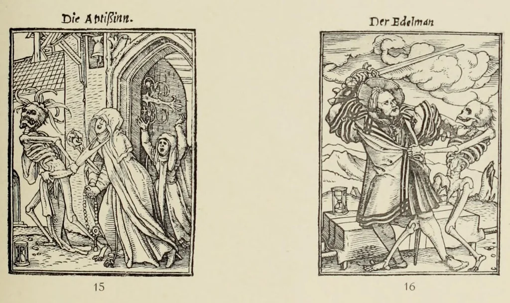 An illustration from Holbeins Totentanz und seine Vorbilder, 1897, leaf 329