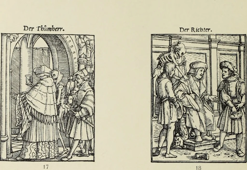 An illustration from Holbeins Totentanz und seine Vorbilder, 1897, leaf 331