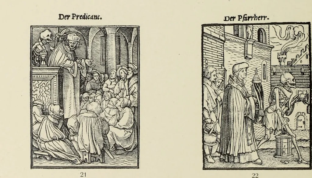 An illustration from Holbeins Totentanz und seine Vorbilder, 1897, leaf 331