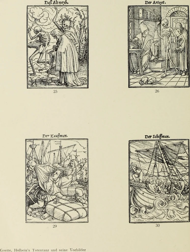 An illustration from Holbeins Totentanz und seine Vorbilder, 1897, leaf 335