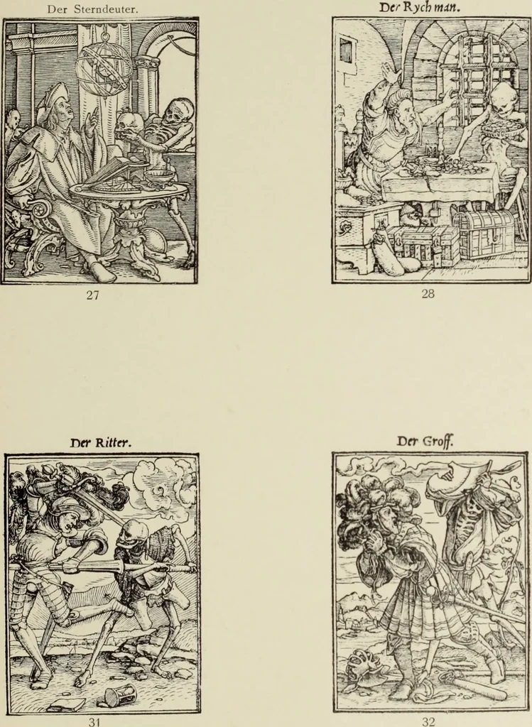 An illustration from Holbeins Totentanz und seine Vorbilder, 1897, leaf 336