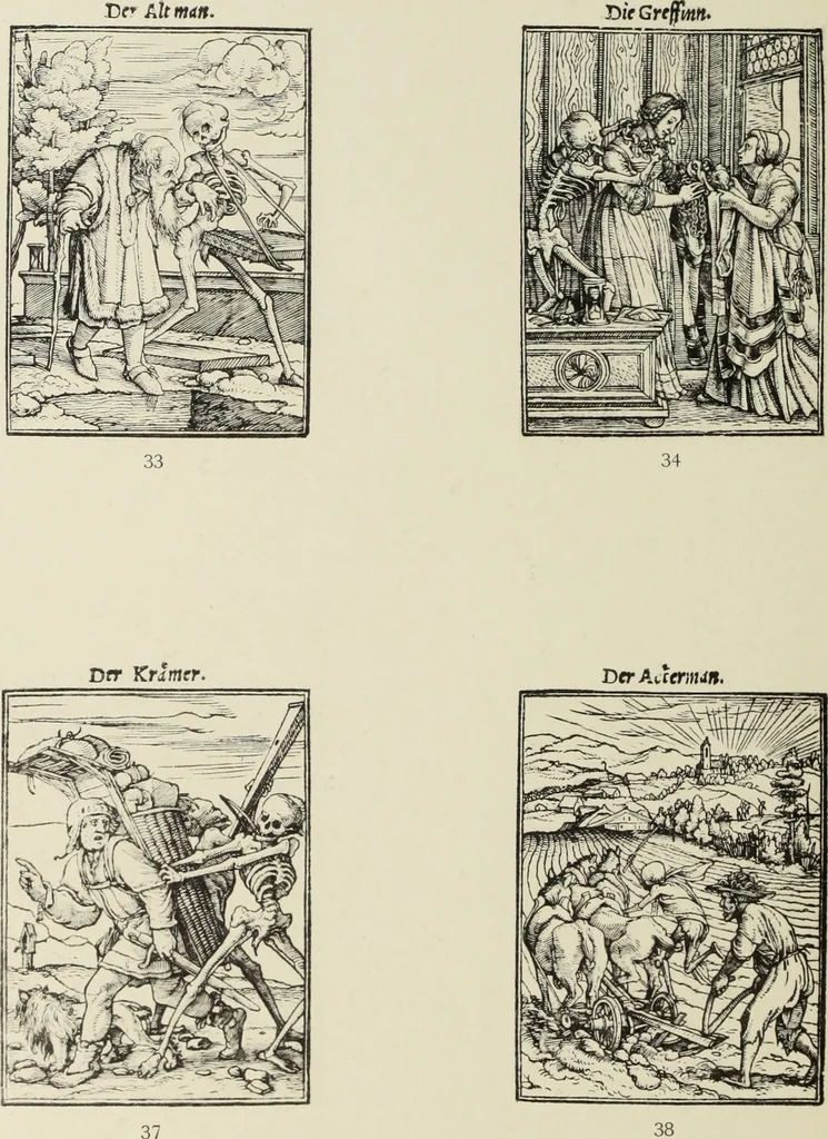 An illustration from Holbeins Totentanz und seine Vorbilder, 1897, leaf 339