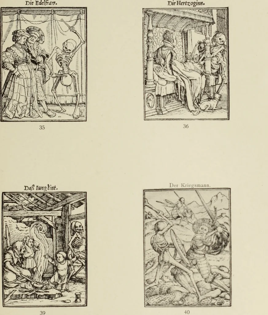 An illustration from Holbeins Totentanz und seine Vorbilder, 1897, leaf 340