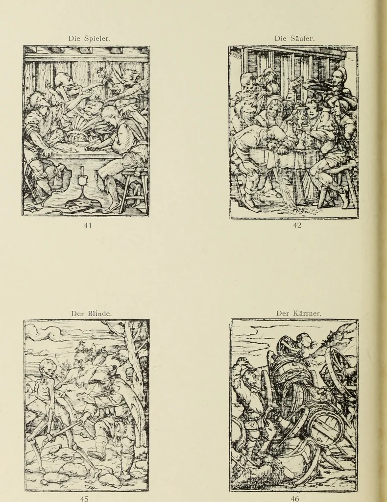 An illustration from Holbeins Totentanz und seine Vorbilder, 1897, leaf 343