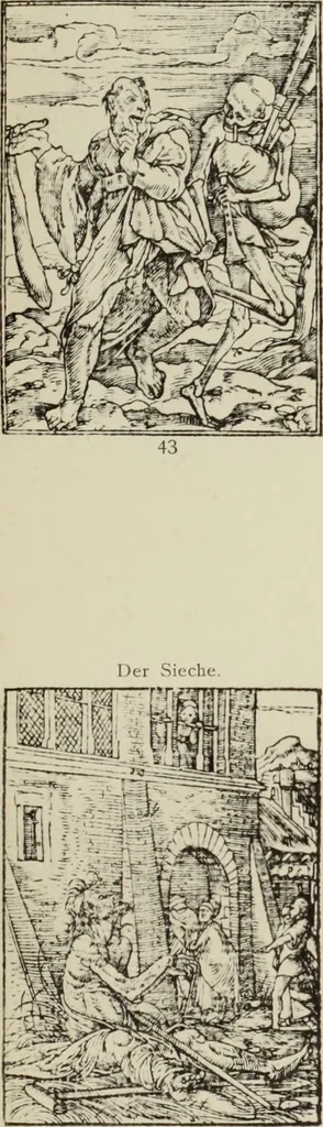 An illustration from Holbeins Totentanz und seine Vorbilder, 1897, leaf 344