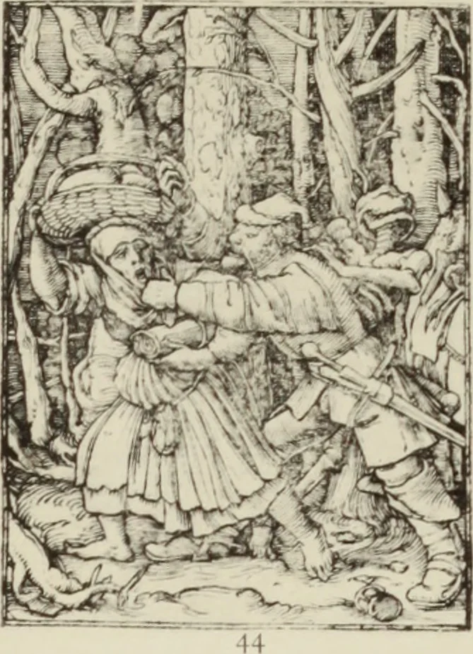 An illustration from Holbeins Totentanz und seine Vorbilder, 1897, leaf 344