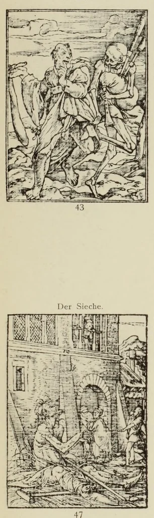 An illustration from Holbeins Totentanz und seine Vorbilder, 1897, leaf 345