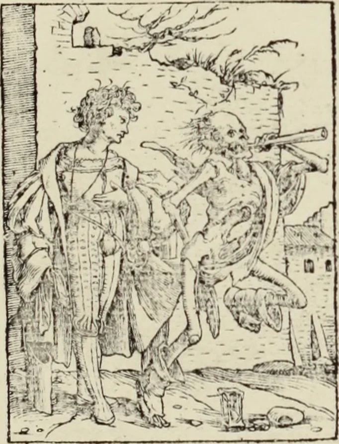 An illustration from Holbeins Totentanz und seine Vorbilder, 1897, leaf 346