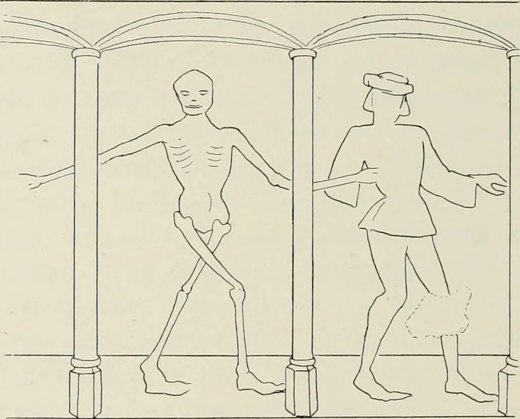 An illustration from Holbeins Totentanz und seine Vorbilder, 1897, leaf 47