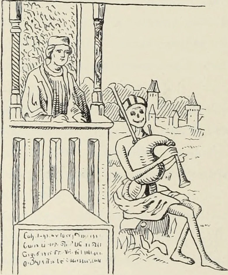 An illustration from Holbeins Totentanz und seine Vorbilder, 1897, leaf 51