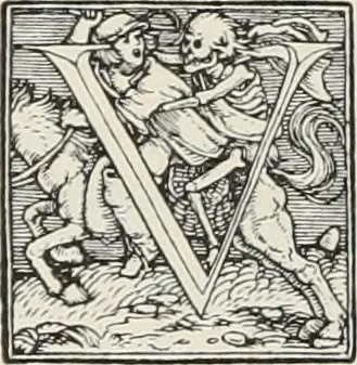 An illustration from Holbeins Totentanz und seine Vorbilder, 1897, leaf 75