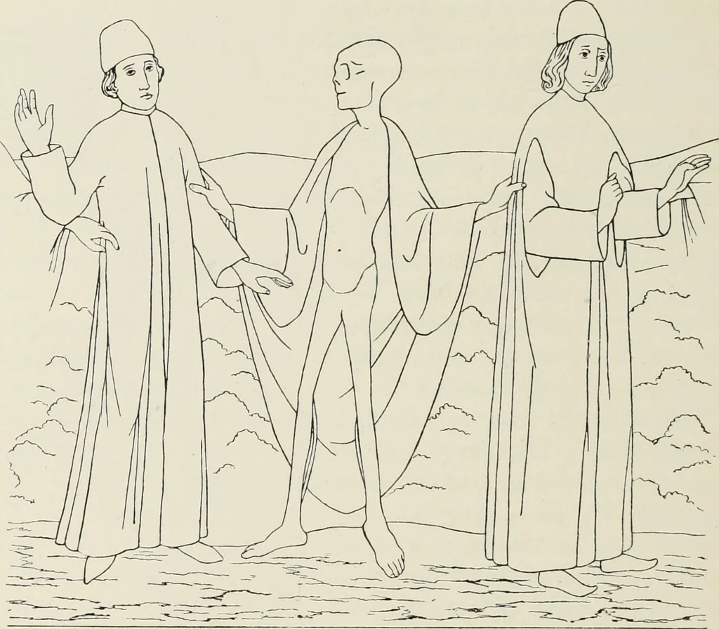 An illustration from Holbeins Totentanz und seine Vorbilder, 1897, leaf 77