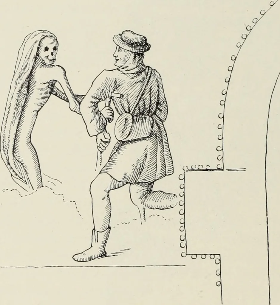 An illustration from Holbeins Totentanz und seine Vorbilder, 1897, leaf 83