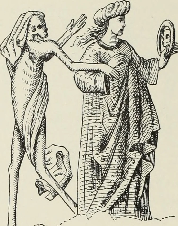 An illustration from Holbeins Totentanz und seine Vorbilder, 1897, leaf 97