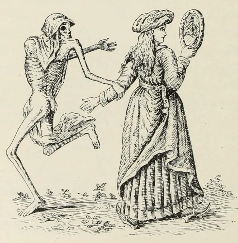 An illustration from Holbeins Totentanz und seine Vorbilder, 1897, leaf 98