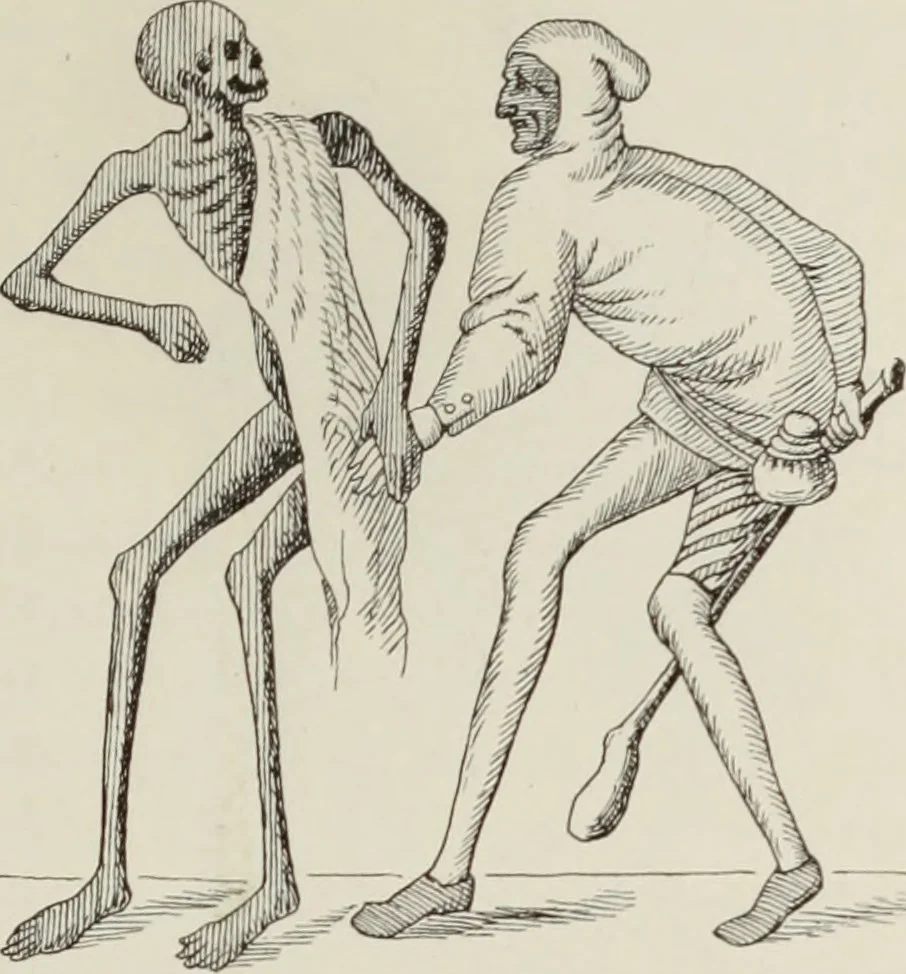 An illustration from Holbeins Totentanz und seine Vorbilder, 1897, leaf 98