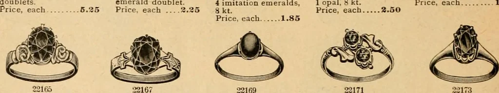 An illustration from Holiday specialties : jewelry, watches, silverware, musical goods, leather goods, sporting goods, etc., 1900, leaf 11