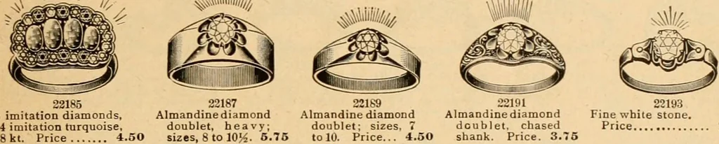 An illustration from Holiday specialties : jewelry, watches, silverware, musical goods, leather goods, sporting goods, etc., 1900, leaf 12