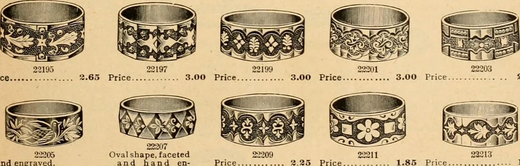 An illustration from Holiday specialties : jewelry, watches, silverware, musical goods, leather goods, sporting goods, etc., 1900, leaf 12