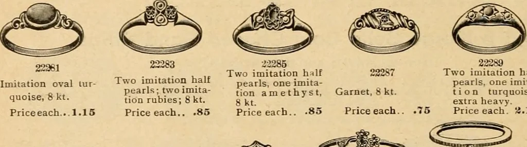 An illustration from Holiday specialties : jewelry, watches, silverware, musical goods, leather goods, sporting goods, etc., 1900, leaf 13