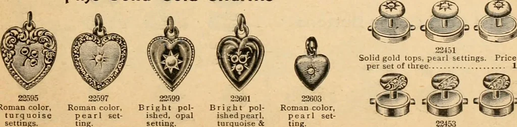 An illustration from Holiday specialties : jewelry, watches, silverware, musical goods, leather goods, sporting goods, etc., 1900, leaf 14