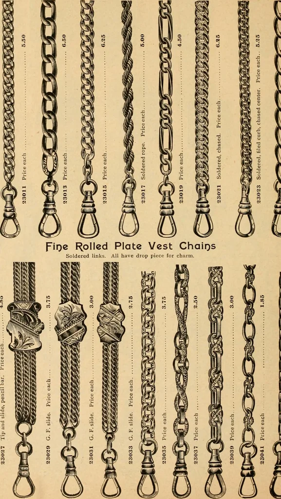 An illustration from Holiday specialties : jewelry, watches, silverware, musical goods, leather goods, sporting goods, etc., 1900, leaf 19