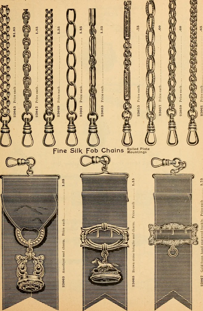 An illustration from Holiday specialties : jewelry, watches, silverware, musical goods, leather goods, sporting goods, etc., 1900, leaf 20