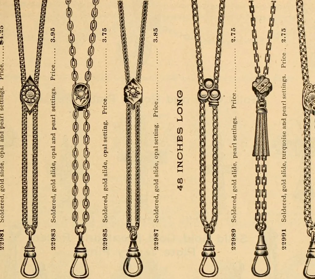 An illustration from Holiday specialties : jewelry, watches, silverware, musical goods, leather goods, sporting goods, etc., 1900, leaf 26