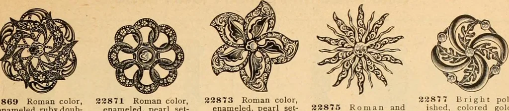 An illustration from Holiday specialties : jewelry, watches, silverware, musical goods, leather goods, sporting goods, etc., 1900, leaf 28
