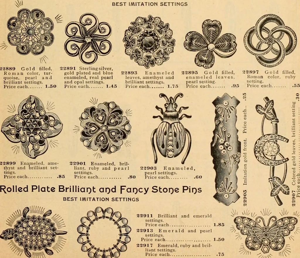 An illustration from Holiday specialties : jewelry, watches, silverware, musical goods, leather goods, sporting goods, etc., 1900, leaf 28