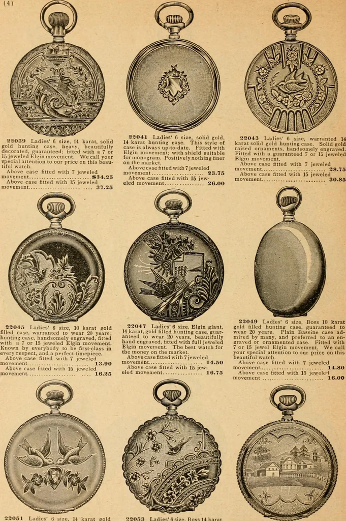 An illustration from Holiday specialties : jewelry, watches, silverware, musical goods, leather goods, sporting goods, etc., 1900, leaf 5