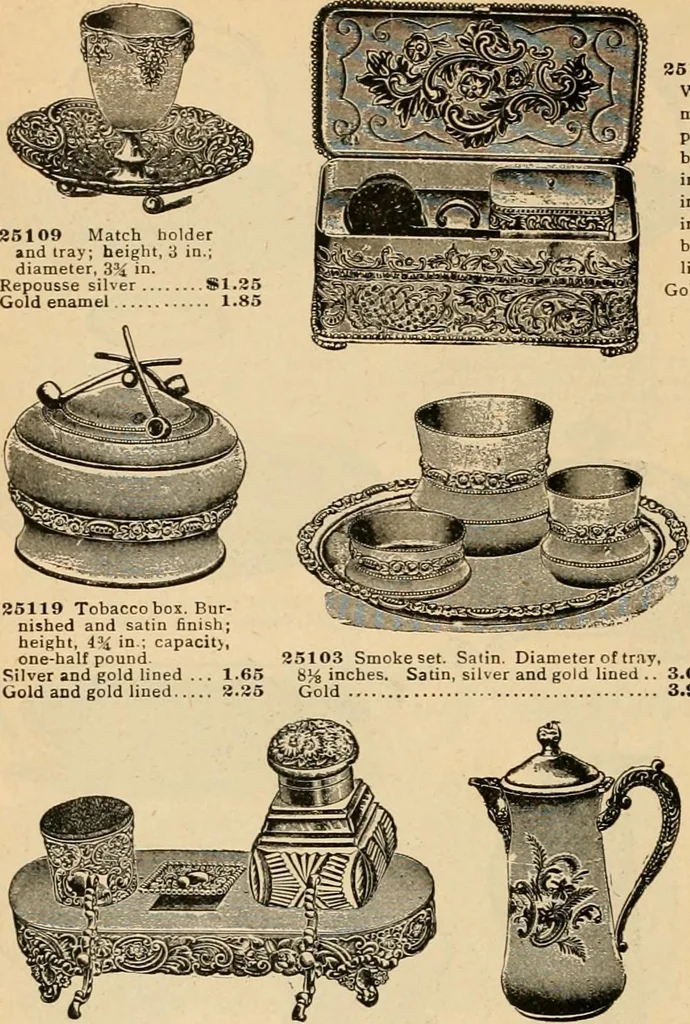 An illustration from Holiday specialties : jewelry, watches, silverware, musical goods, leather goods, sporting goods, etc., 1900, leaf 53