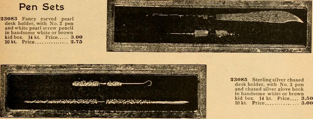 An illustration from Holiday specialties : jewelry, watches, silverware, musical goods, leather goods, sporting goods, etc., 1900, leaf 80
