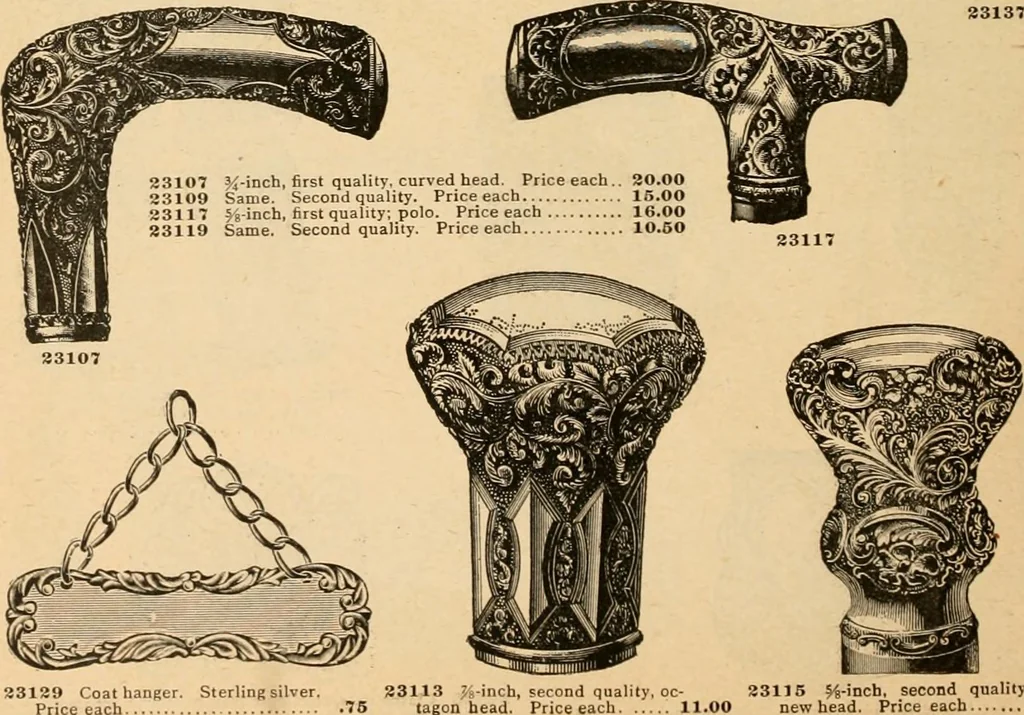 An illustration from Holiday specialties : jewelry, watches, silverware, musical goods, leather goods, sporting goods, etc., 1900, leaf 85