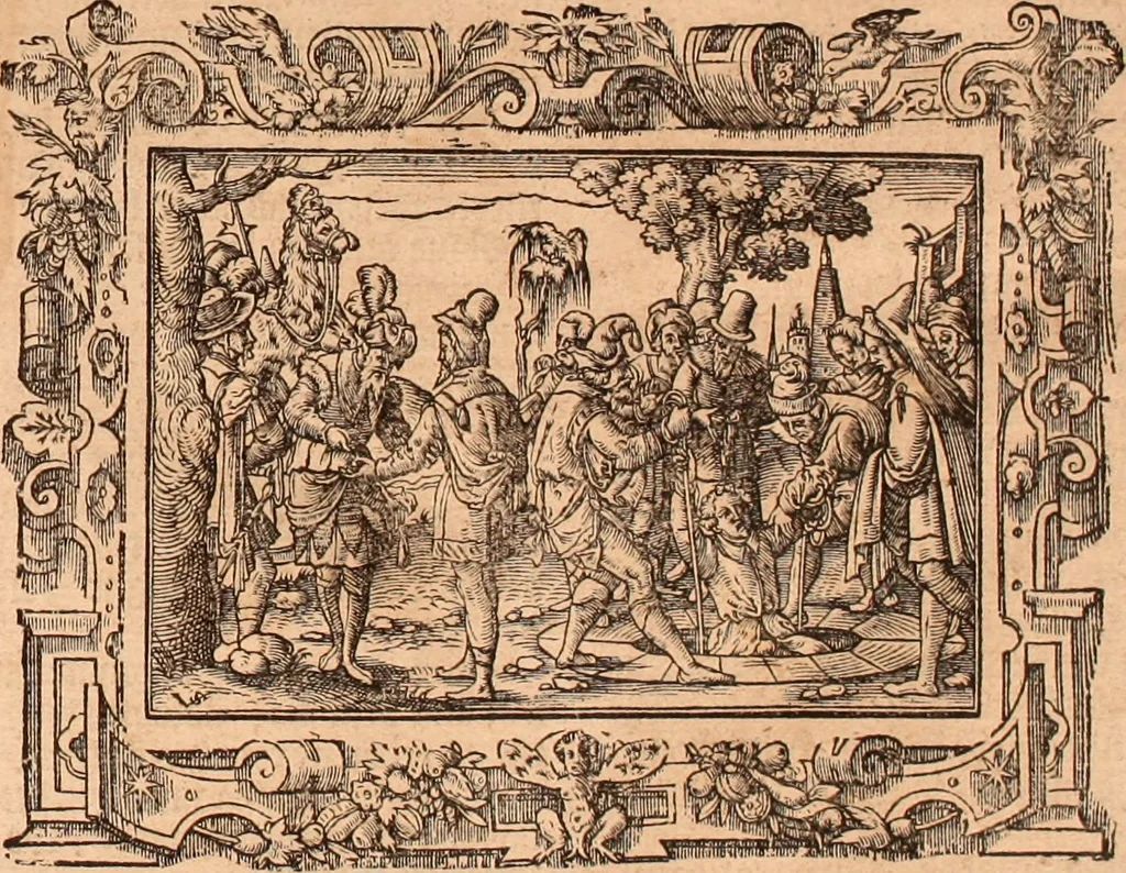 An illustration from The Holie Bible : conteynyng the Olde Testament and the Newe, 1568, leaf 100