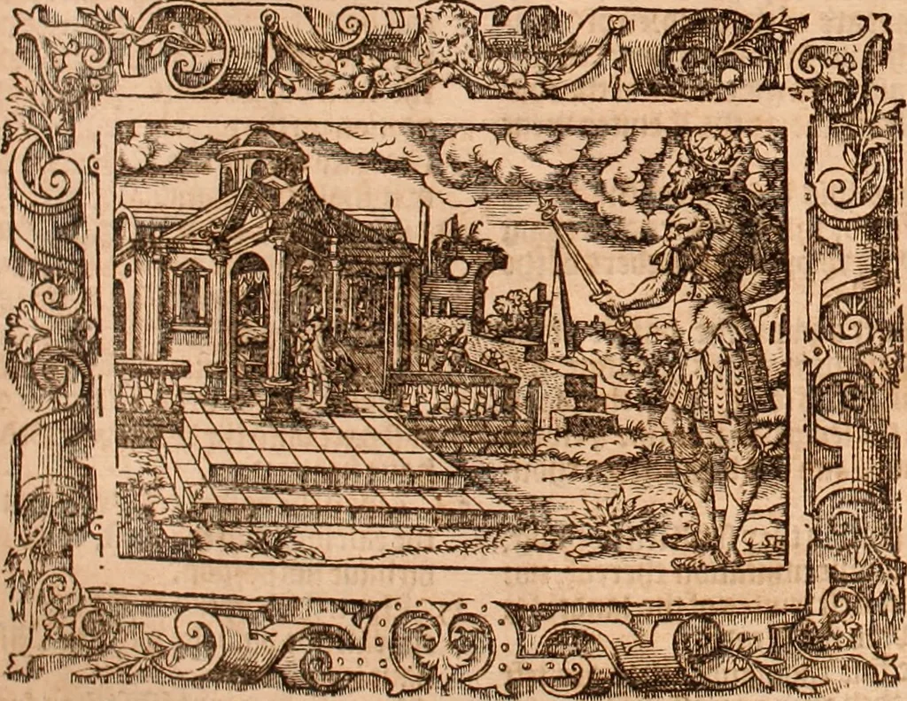 An illustration from The Holie Bible : conteynyng the Olde Testament and the Newe, 1568, leaf 1013